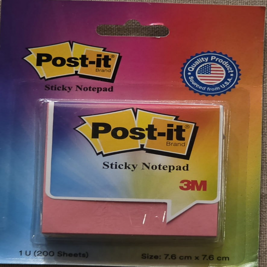 STA000001 - 3M Post It 3X3 Inch - Multi Colors