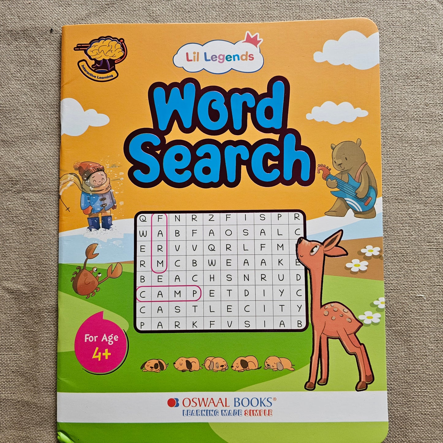 AB000009 - Little Legends Activity Book - Word Search. Age 4+