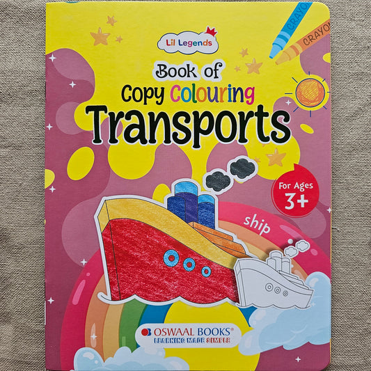 CB000012 - Little Legends Copy Coloring Book - Transport