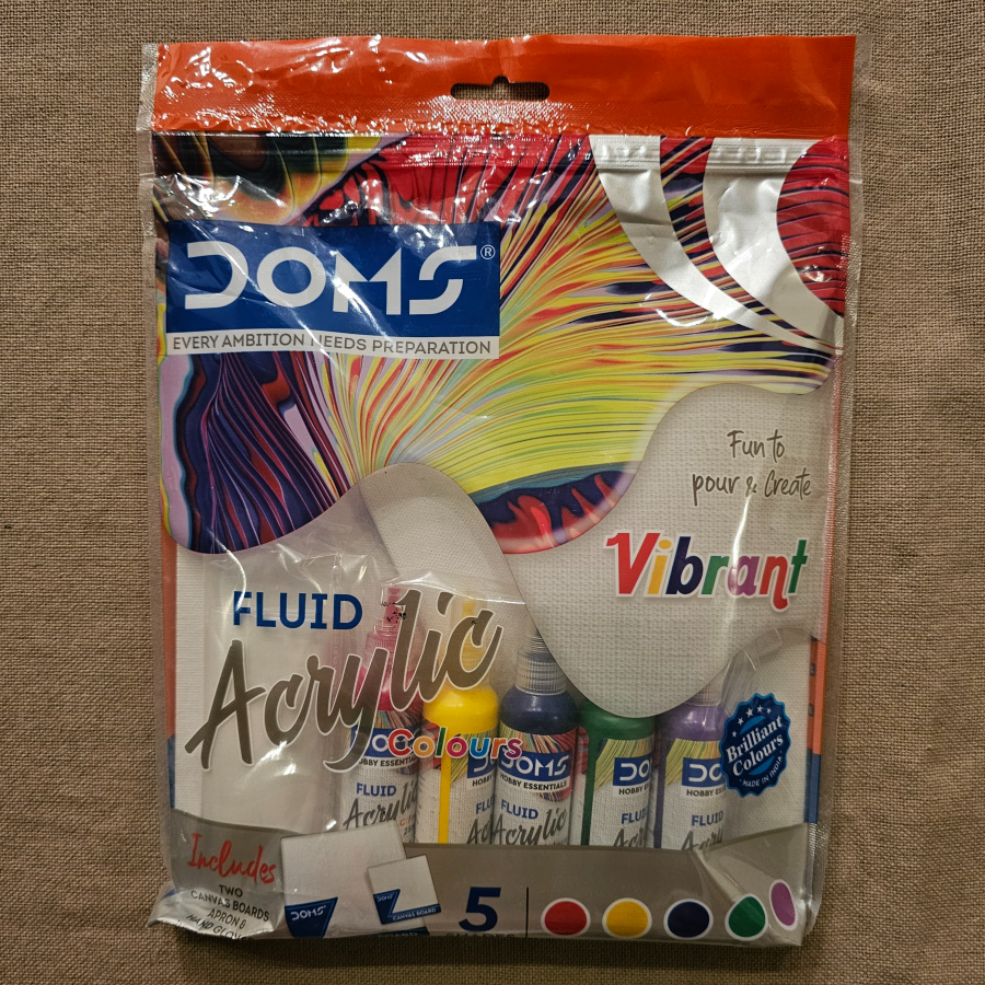 ART000006 - DOMS Vibrant Fluid Acryclic Colors + Canvas