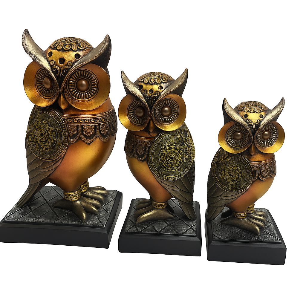HD000007 - Owl Family (Set of 3) Large