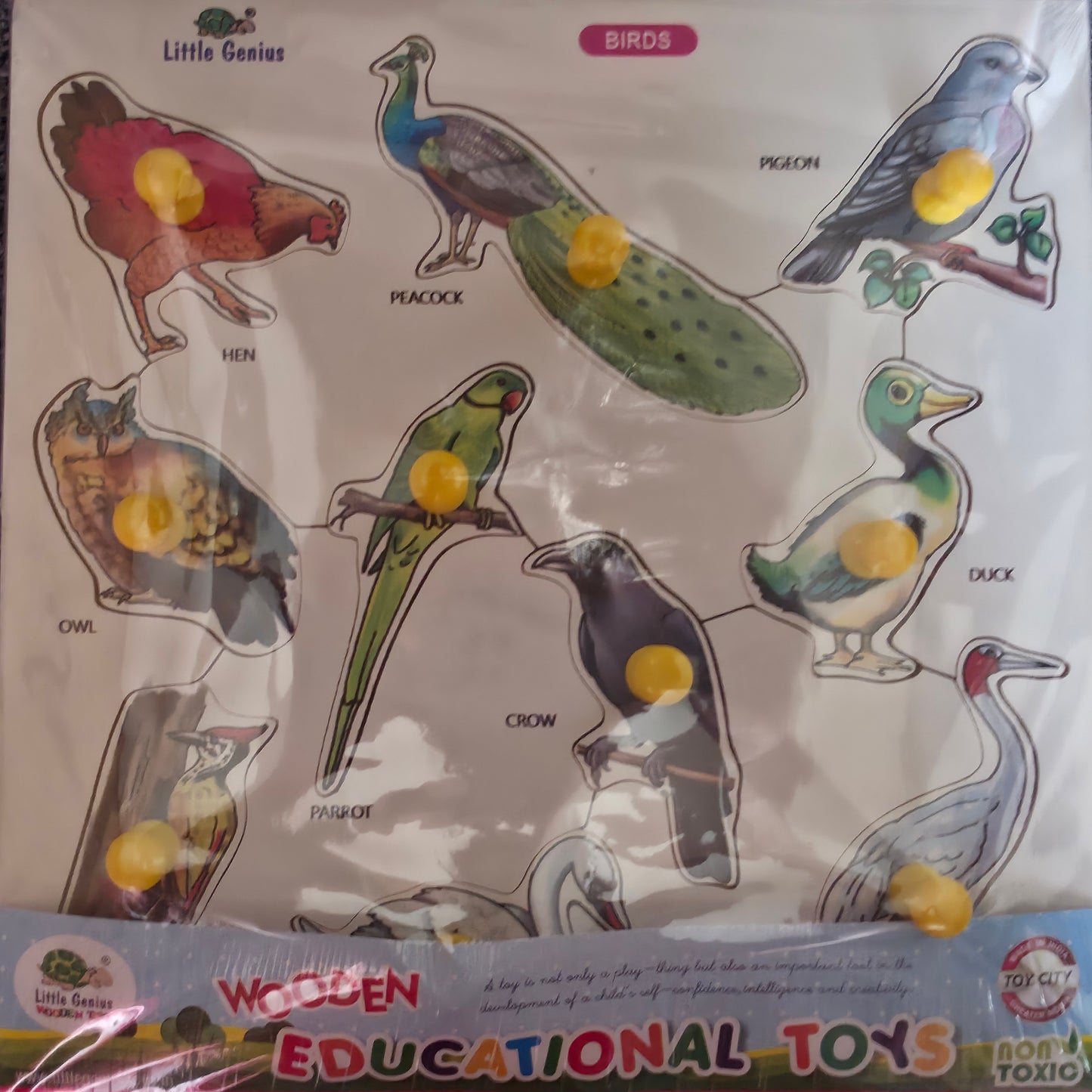 BLT000023 - Birds Tray-Large With Big Knob