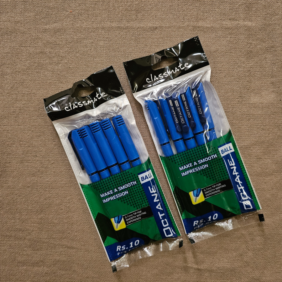 PCC000003 - Octane Blue Ball pen Pack of 5