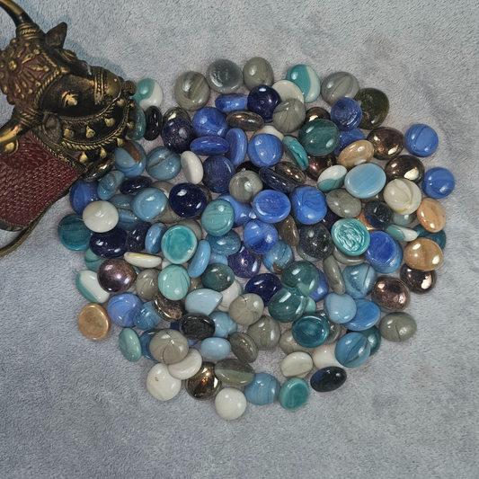PS000004 - Polished Flat Marble Pebbles - 500 Grams