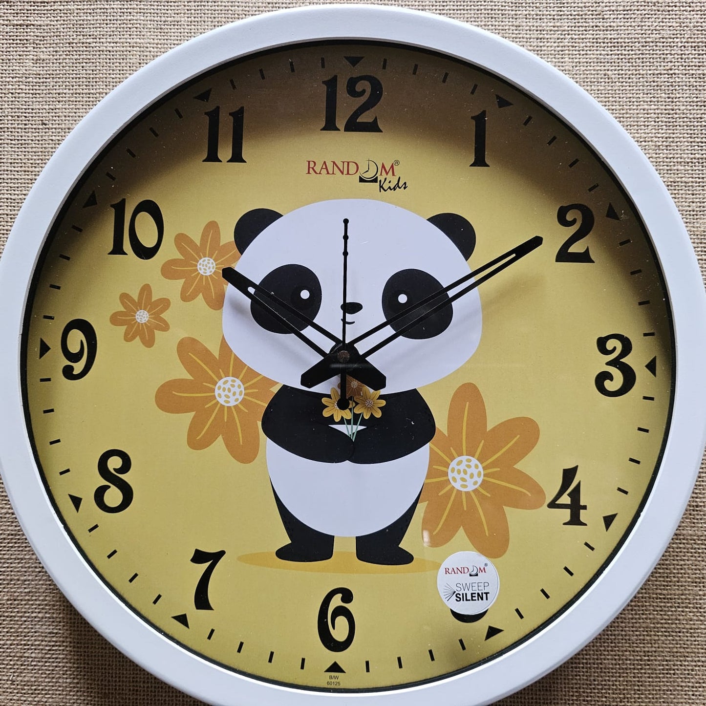 WD000008 - Children's Wall Clock - Panda Bloom